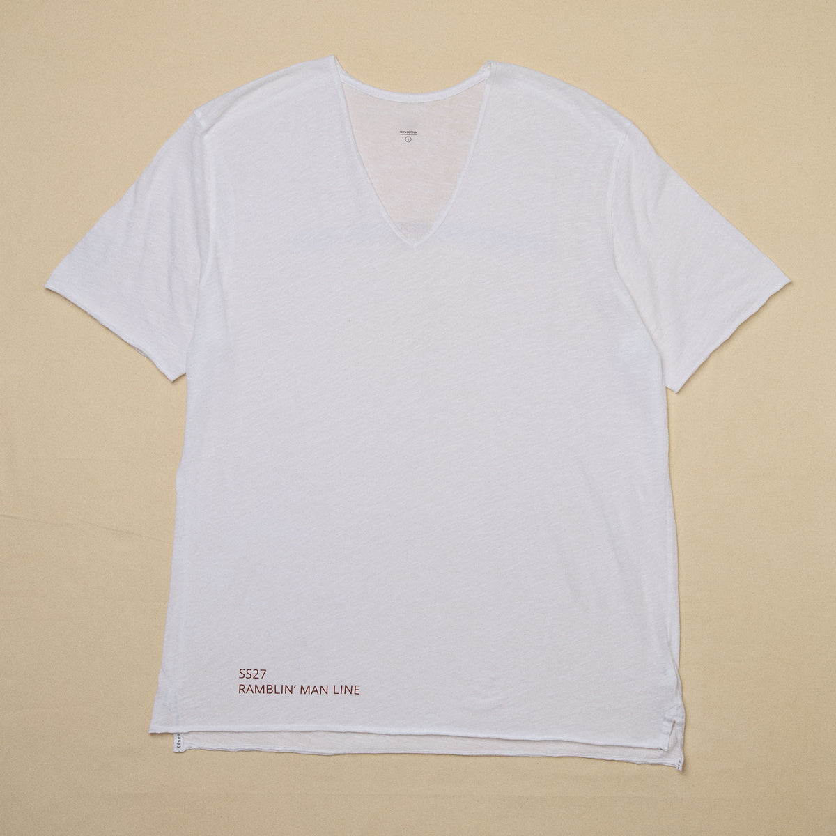V NECK GRAPHIC TEE - NOTHING BEHIND, EVERYTHING AHEAD